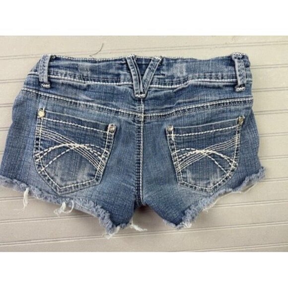 Eighty Eight Size 3 Womens Shorts Cut Off Low Rise Stretch Shortie - Picture 3 of 4